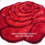 karpet shaggy rose, karpet shaggy love, shaggy murah, karpet bulu bentuk rose dan love