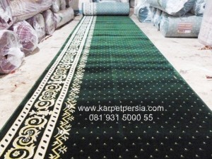 karpet sajadah masjid import hijau murah