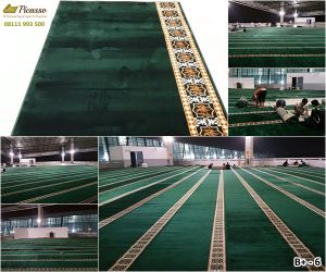 Karpet masjid, karpet masjid murah, karpet sajadah roll, karpet masjid minimalis hijau