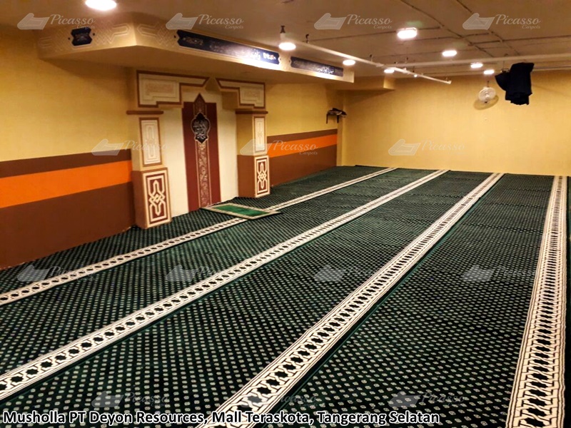 jual karpet masjid minimalis hijau