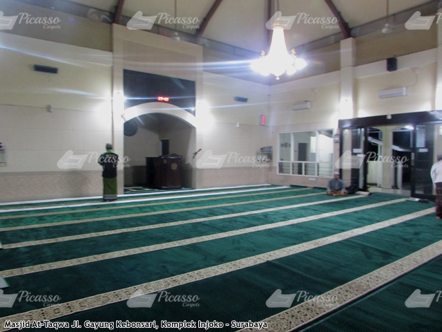 karpet masjid hijau kebonsari surabaya