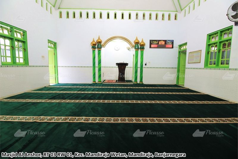 karpet masjid hijau, banjarnegara