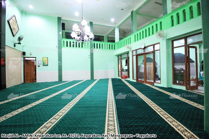 karpet masjid hijau, jogja