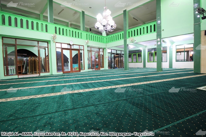 karpet masjid hijau, jogja