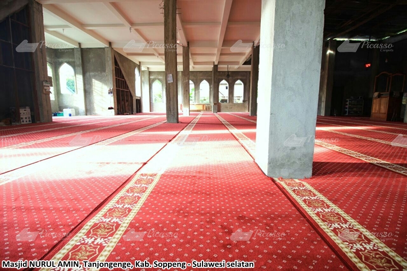 karpet masjid merah, soppeng, sulawesi selatan
