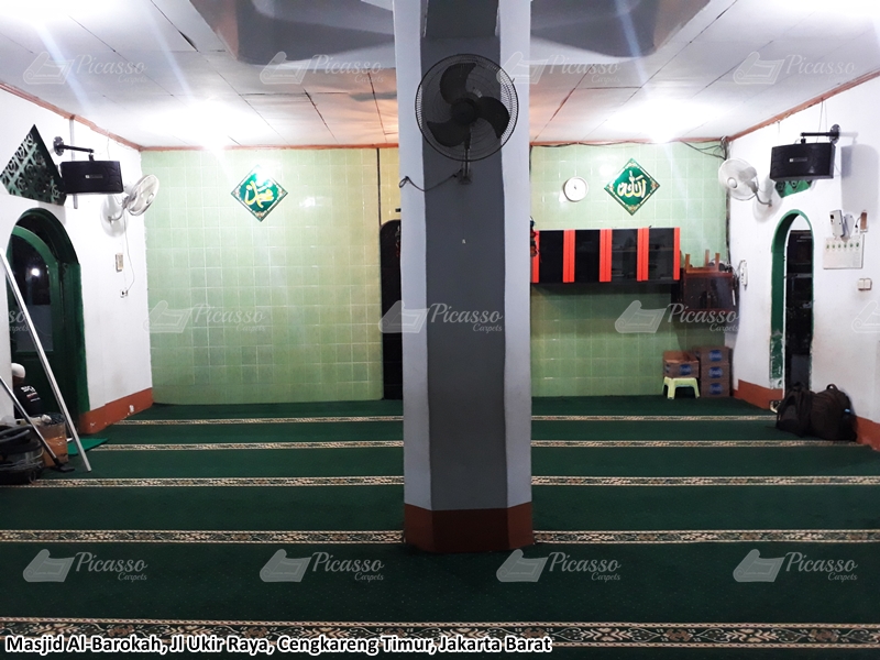 karpet masjid minimalis hijau