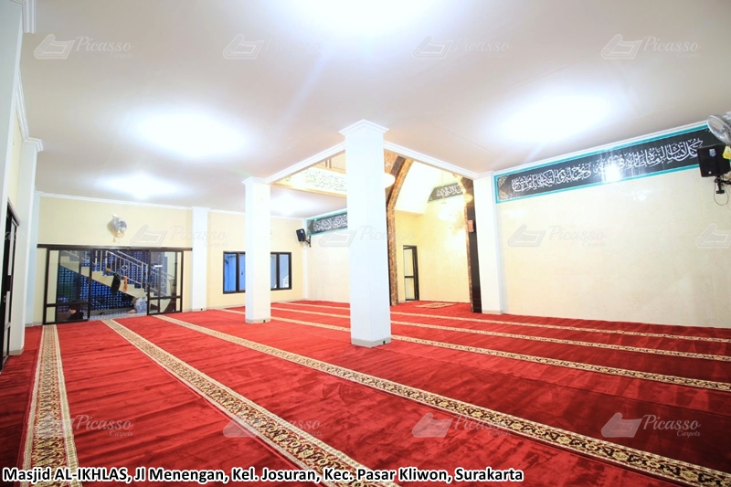 karpet masjid minimalis merah