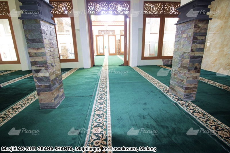 karpet masjid hijau, malang