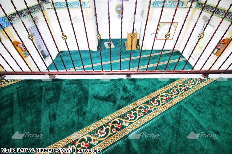 karpet masjid hijau, purworejo