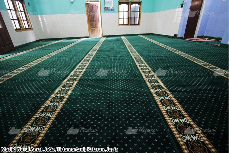 karpet masjid hijau, kalasan jogja