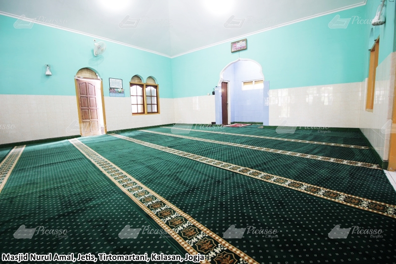 karpet masjid hijau, kalasan jogja