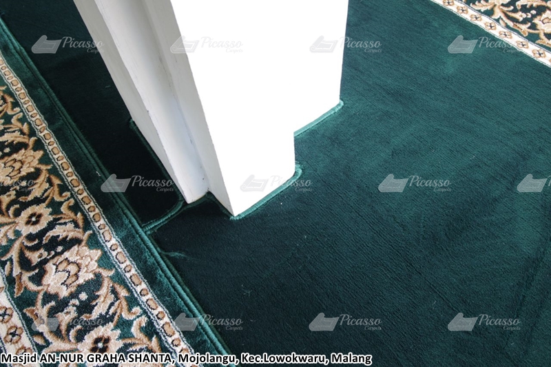karpet masjid hijau, malang