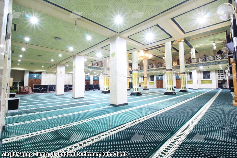 karpet masjid hijau, ciamis