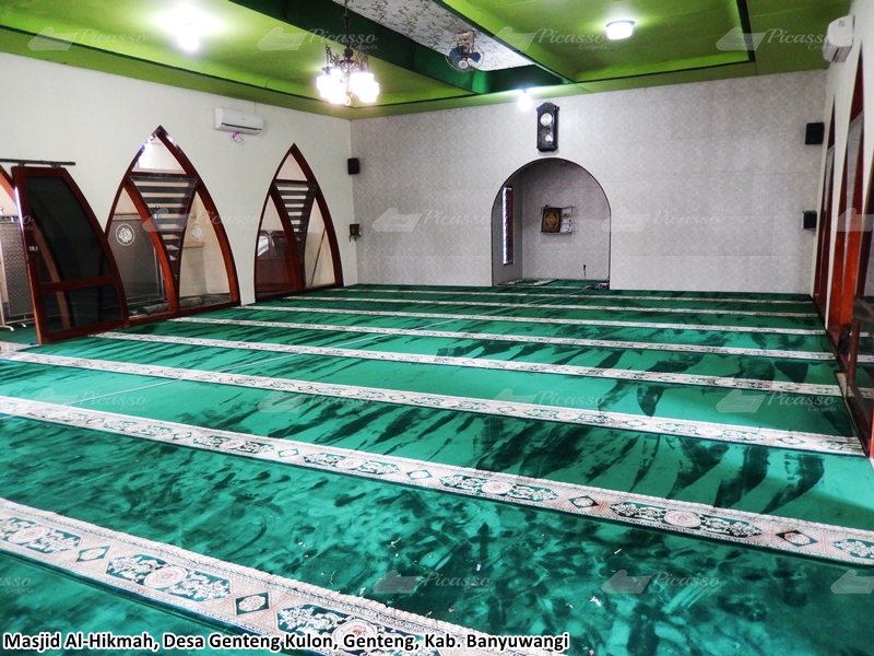 karpet masjid hijau, genteng kulon, banyuwangi