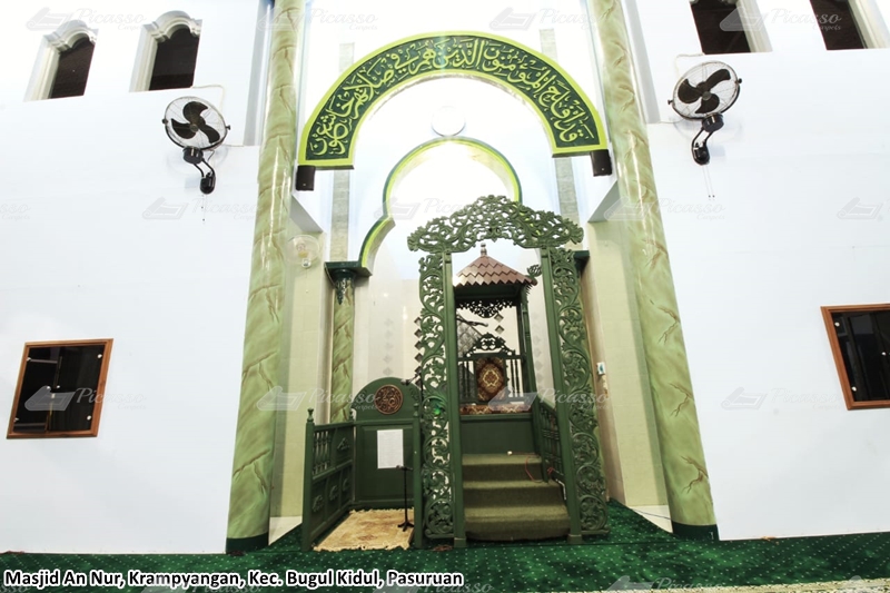 karpet masjid hijau, bugul kidul pasuruan