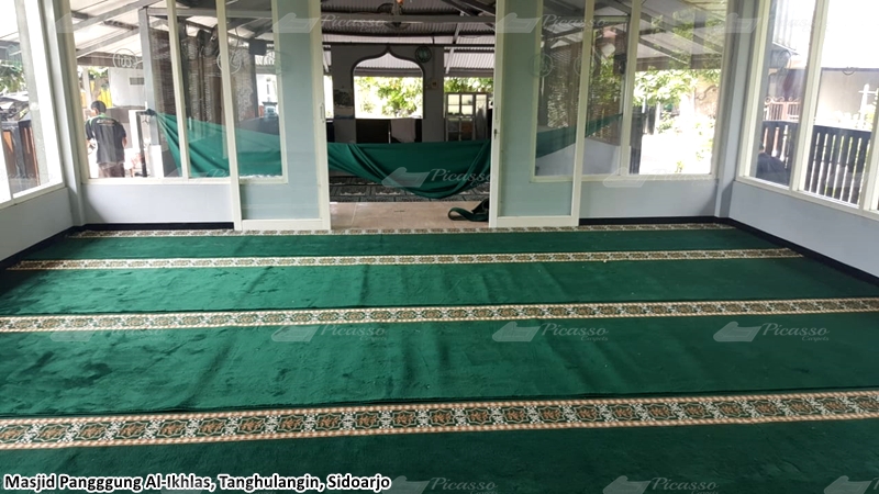 karpet masjid hijau, sidoarjo