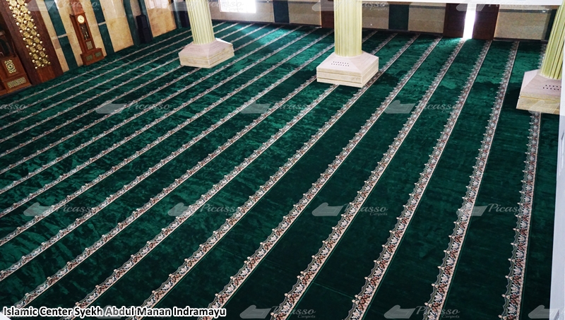 karpet masjid hijau, indramayu