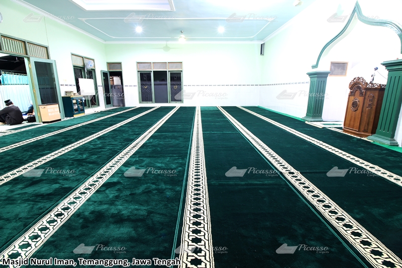 karpet masjid hijau, temanggung