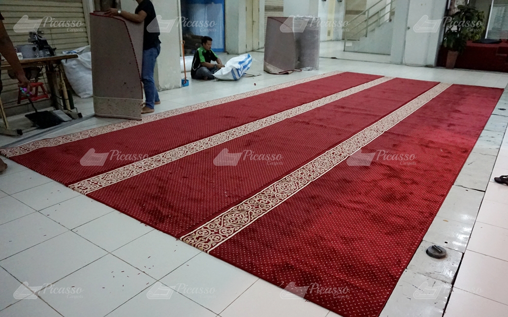 karpet masjid merah, klaten, jogja