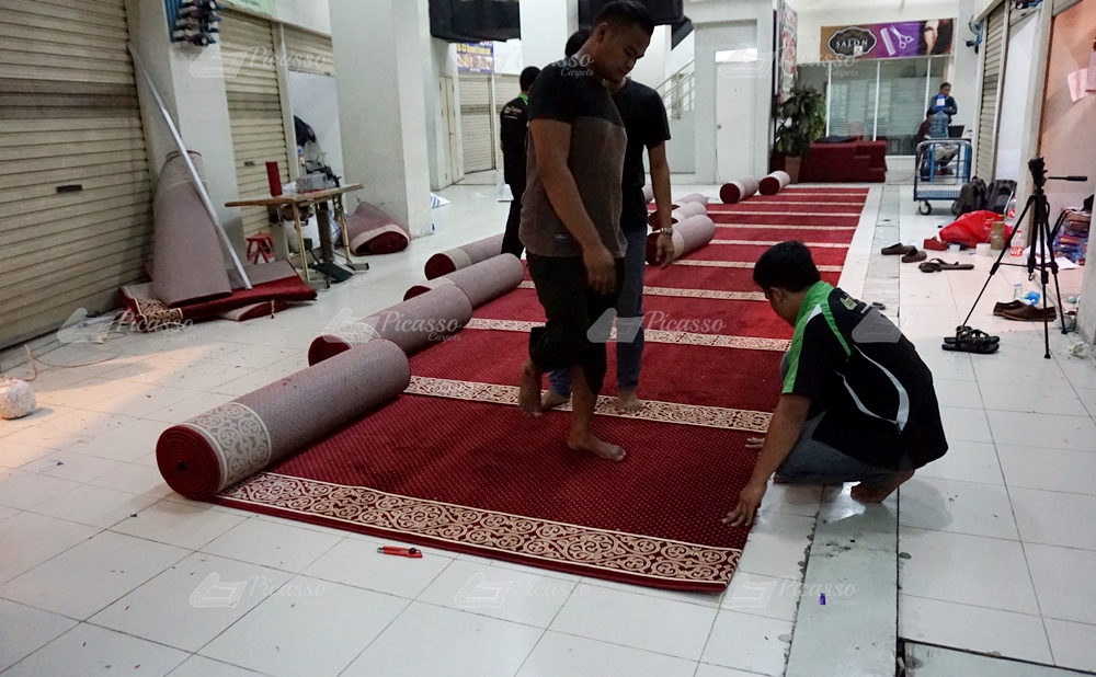 karpet masjid merah, klaten, jogja