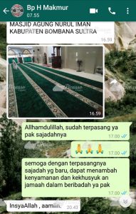 karpet masjid hijau bombana