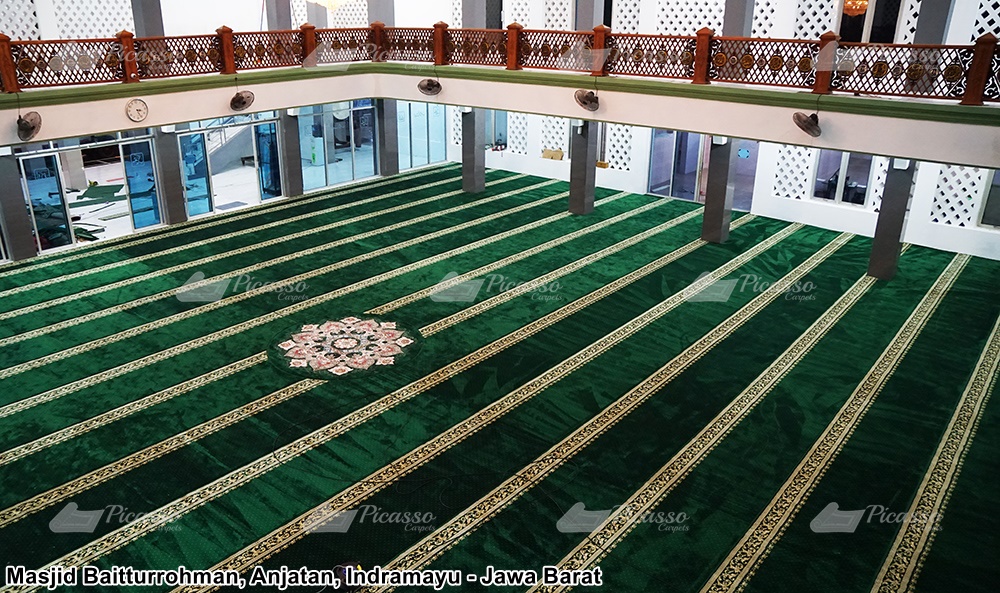 karpet masjid hijau indramayu