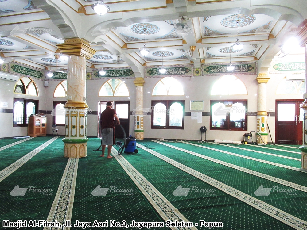 karpet masjid minimalis hijau jayapura