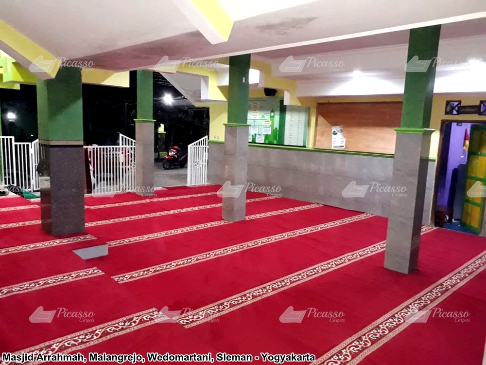 karpet masjid merah minimalis arrahmah