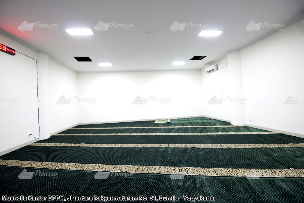karpet masjid hijau minimalis kantor bppm jogja
