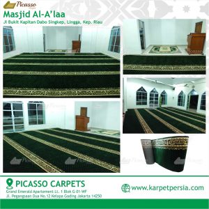 karpet masjid hijau lingga