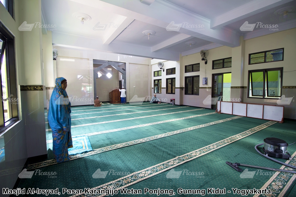 karpet masjid hijau minimalis
