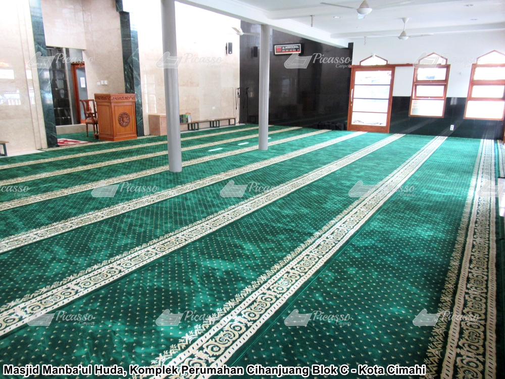 karpet masjid hijau minimalis